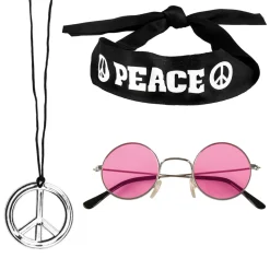 Accessoire setje hippie peace