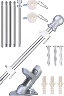 Aluminium vlaggenstok met houder