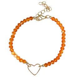Armband Oranje met Hartje