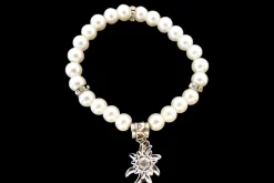 Armband parels edelweiss