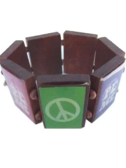 Armband peace hout