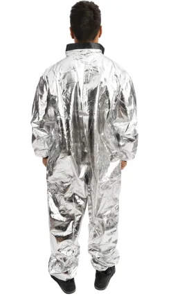 Astronautenkostuum zilver heren