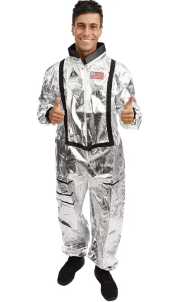 Astronautenkostuum zilver heren