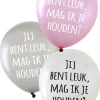 Ballonnen ''Jij bent leuk, mag ik je houden?''