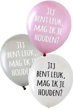 Ballonnen ''Jij bent leuk, mag ik je houden?''