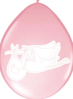 Ballonnen ooievaar geboorte jongen - meisje