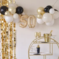 Ballonnenslinger verjaardag Champagne Noir