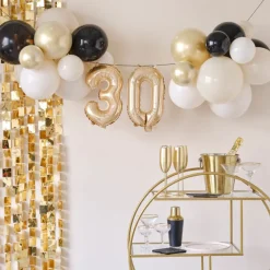 Ballonnenslinger verjaardag Champagne Noir