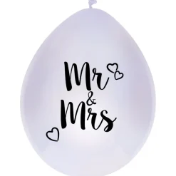 Balloons Mr & Mrs 30cm 6 pieces