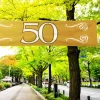 Banner 50 jaar getrouwd 180x40cm