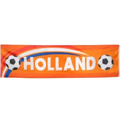Banner Holland voetbal 180x50cm