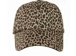 Baseballcap panter glitter goud