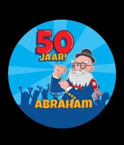Bierviltjes Abraham cartoon 6st
