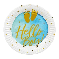 Bordjes hello boy - girl 6 stuks