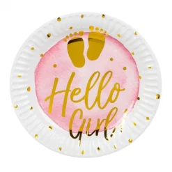 Bordjes hello boy - girl 6 stuks