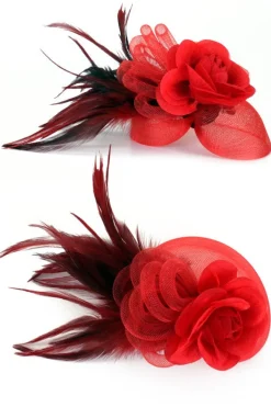 Broche tule veertjes met clip