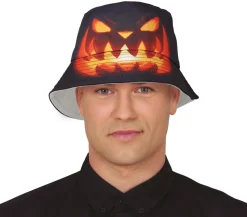 Bucket Hat Creepy Pumpkin
