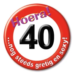Button klein - leeftijden verkeersbord