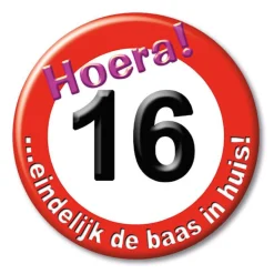 Button klein - leeftijden verkeersbord