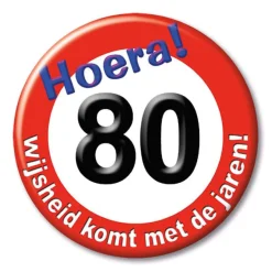 Button klein - leeftijden verkeersbord