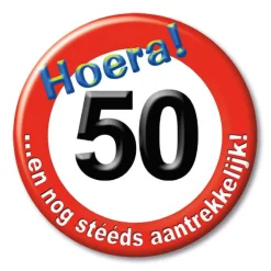 Button klein - leeftijden verkeersbord