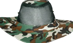 Camouflage hoed met gaas