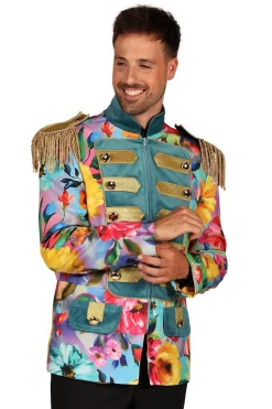 Carnavalsjas Color King Flower heren
