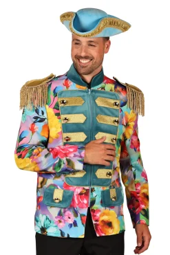 Carnavalsjas Color King Flower heren