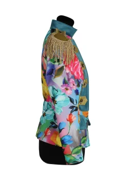 Carnavalsjas Color Queen Flowers dames