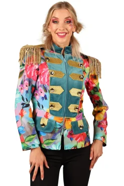 Carnavalsjas Color Queen Flowers dames