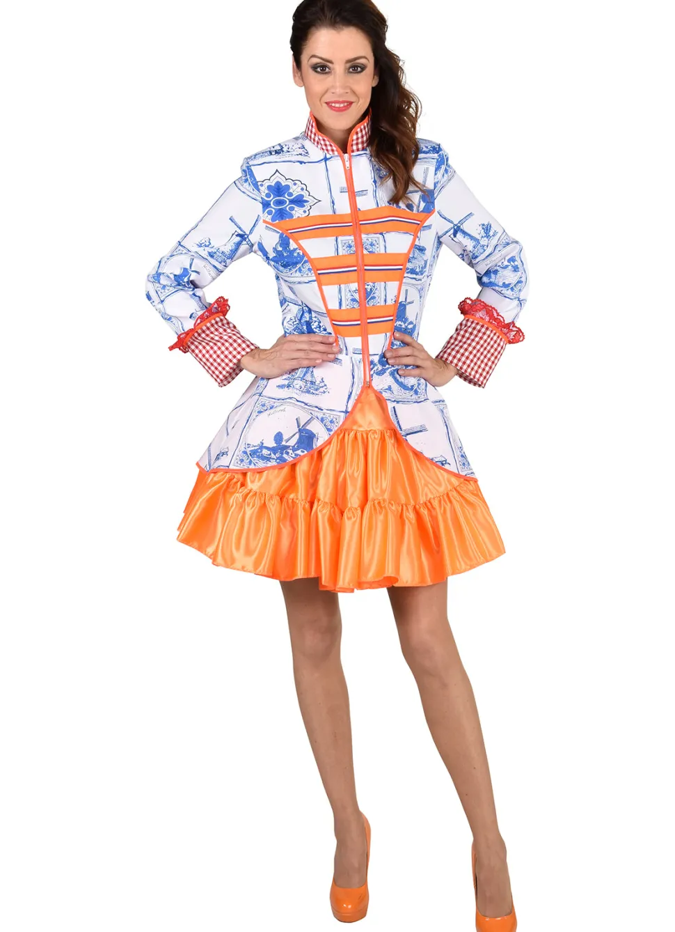 Carnavalsjas Delfts blauw dames