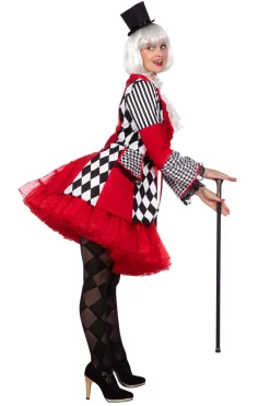 Carnavalsjas Ruiten zwart wit rood Dames