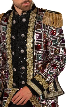 Carnavalsjas Sequin Mirror heren