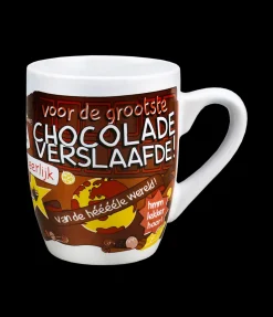 Cartoon mok - Chocolade verslaafde