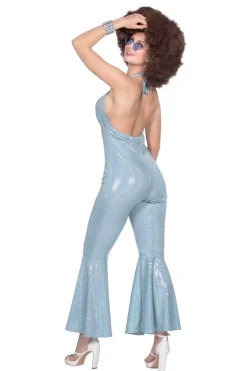 Catsuit disco blauw