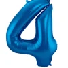 Cijfer ballon blauw 86cm