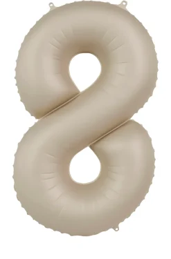 Cijfer ballon Creamy Latte 86cm