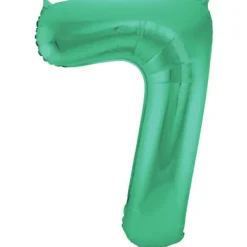 Cijfer ballon mat groen 86cm