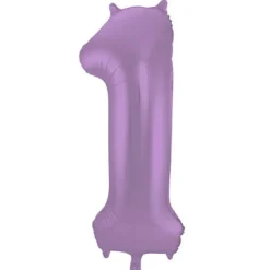 Cijfer ballon mat paars 86cm