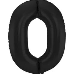 Cijfer ballon mat zwart 86cm