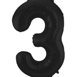 Cijfer ballon mat zwart 86cm