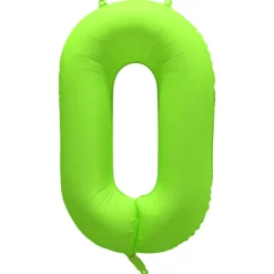Cijfer ballon Neon Groen 86cm