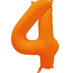 Cijfer ballon Neon Oranje 86cm