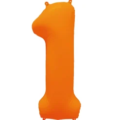 Cijfer ballon Neon Oranje 86cm