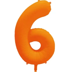 Cijfer ballon Neon Oranje 86cm