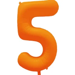 Cijfer ballon Neon Oranje 86cm