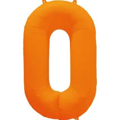 Cijfer ballon Neon Oranje 86cm