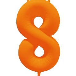 Cijfer ballon Neon Oranje 86cm