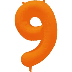 Cijfer ballon Neon Oranje 86cm