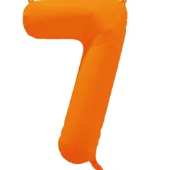 Cijfer ballon Neon Oranje 86cm